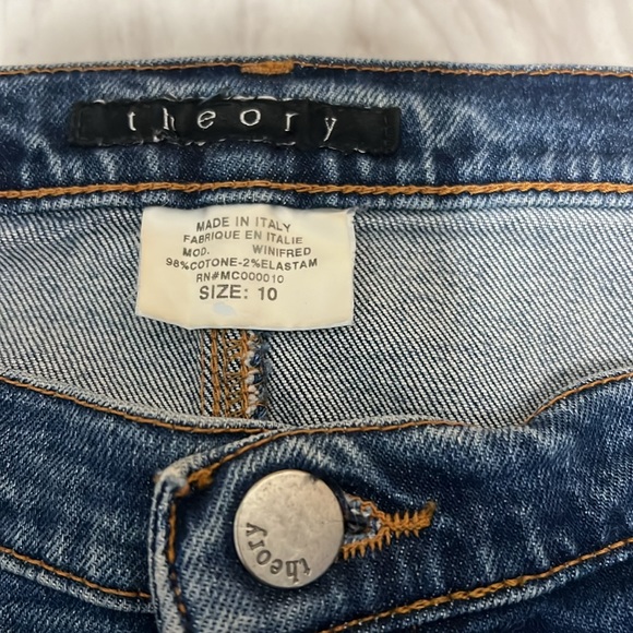 Theory Denim Jean Mini Skirt 10 - Picture 3 of 7